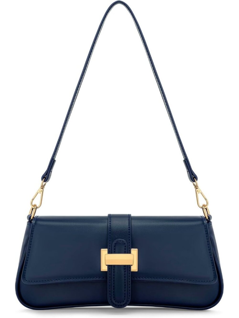 Women's Dark Blue Small Hobo Vegan Leather Mini Retro Clutch Crossbody Bag